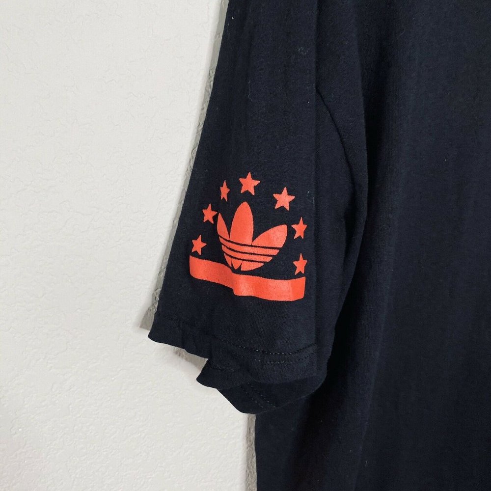 RARE Adidas Shirt XL Black Short Sleeve American - Picture 5 of 6